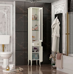 Opadiris Шкаф-пенал для ванной Брунелла 37.5 R слоновая кость – фотография-4